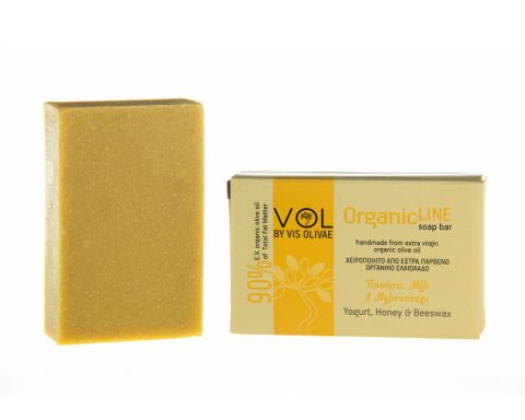 Handmade soap from olive oil with yogurt, honey and beeswax (120gr)