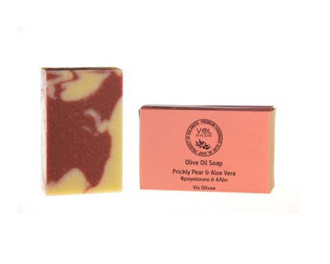 Natural Soap from Extra Virgin Olive Oil with Prickly Pear & amp; Aloe (90gr)