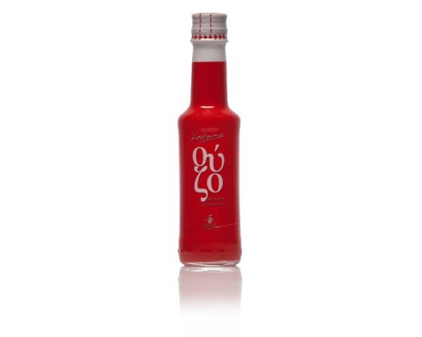 Miniature ouzo red with white kosteas 50ml