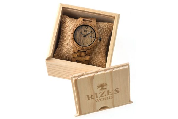 Wooden watch sandalwood with sandalwood strap, man size