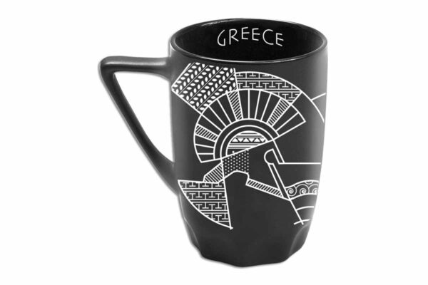 MUG ANCIENT GREECE TRIER – HELMET BLACK