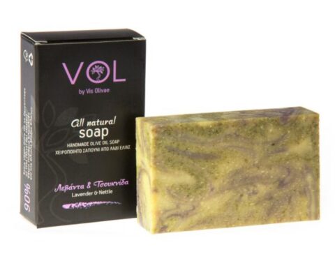 Natural Handmade Olive Oil Soap with Lavender & Nettle