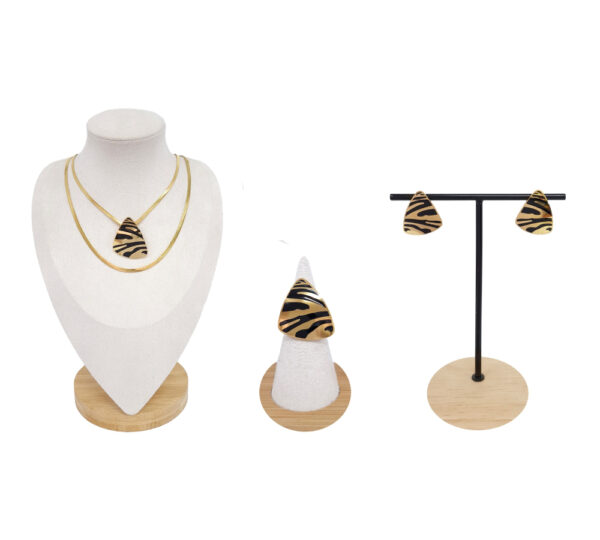 Gold-plated stainless steel jewelry set