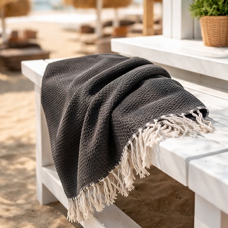 Πετσέτα Θαλάσσης Cotton Μονόχρωμη 200 x 100 cm .Μαύρο Πετσέτα Θαλάσσης Cotton Μονόχρωμη 200 x 100 cm .Μαύρο